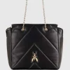 Borsa a secchiello in pelle con zip