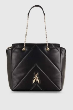 Borsa a secchiello in pelle con zip