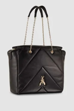Borsa a secchiello in pelle con zip