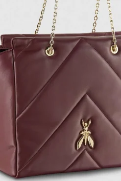 Borsa a secchiello in pelle con zip