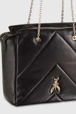 Borsa a secchiello in pelle con zip