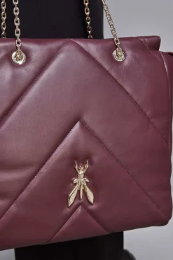 Borsa a secchiello in pelle con zip