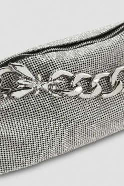 Borsa a spalla con strass
