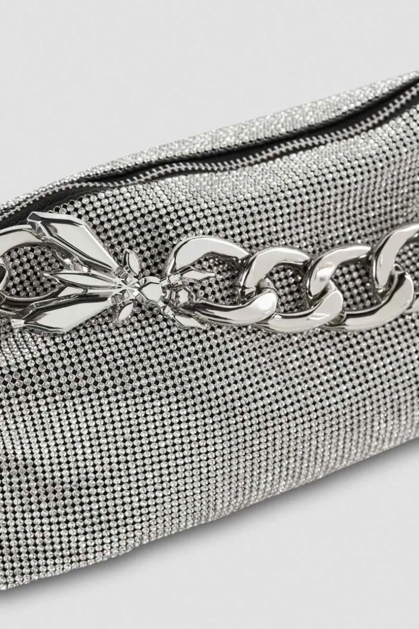 Borsa a spalla con strass