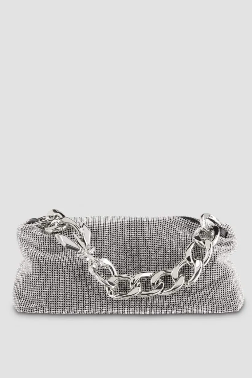 Borsa a spalla con strass