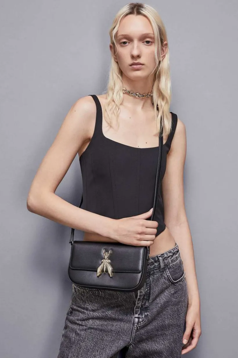 Borsa a spalla in pelle con tracolla