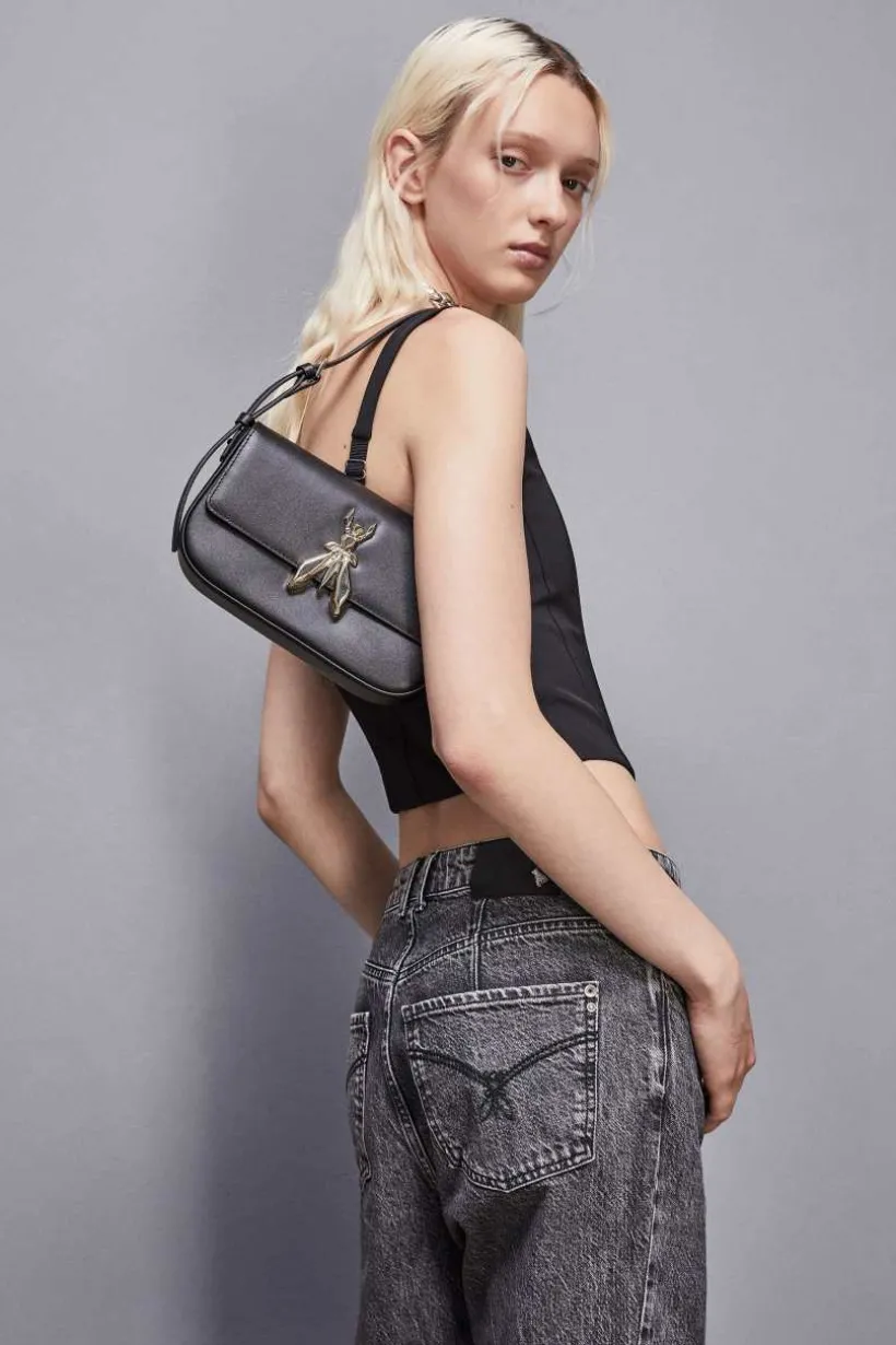 Borsa a spalla in pelle con tracolla