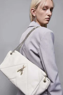 Borsa a spalla in pelle trapuntata