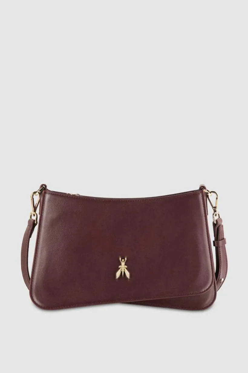 Borsa a tracolla con manici in pelle