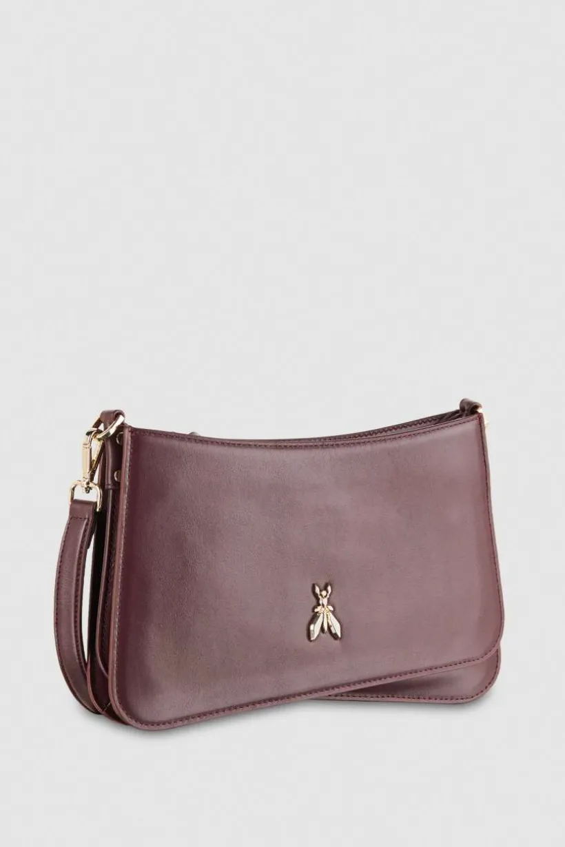 Borsa a tracolla con manici in pelle