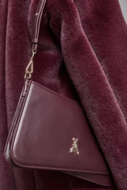 Borsa a tracolla con manici in pelle
