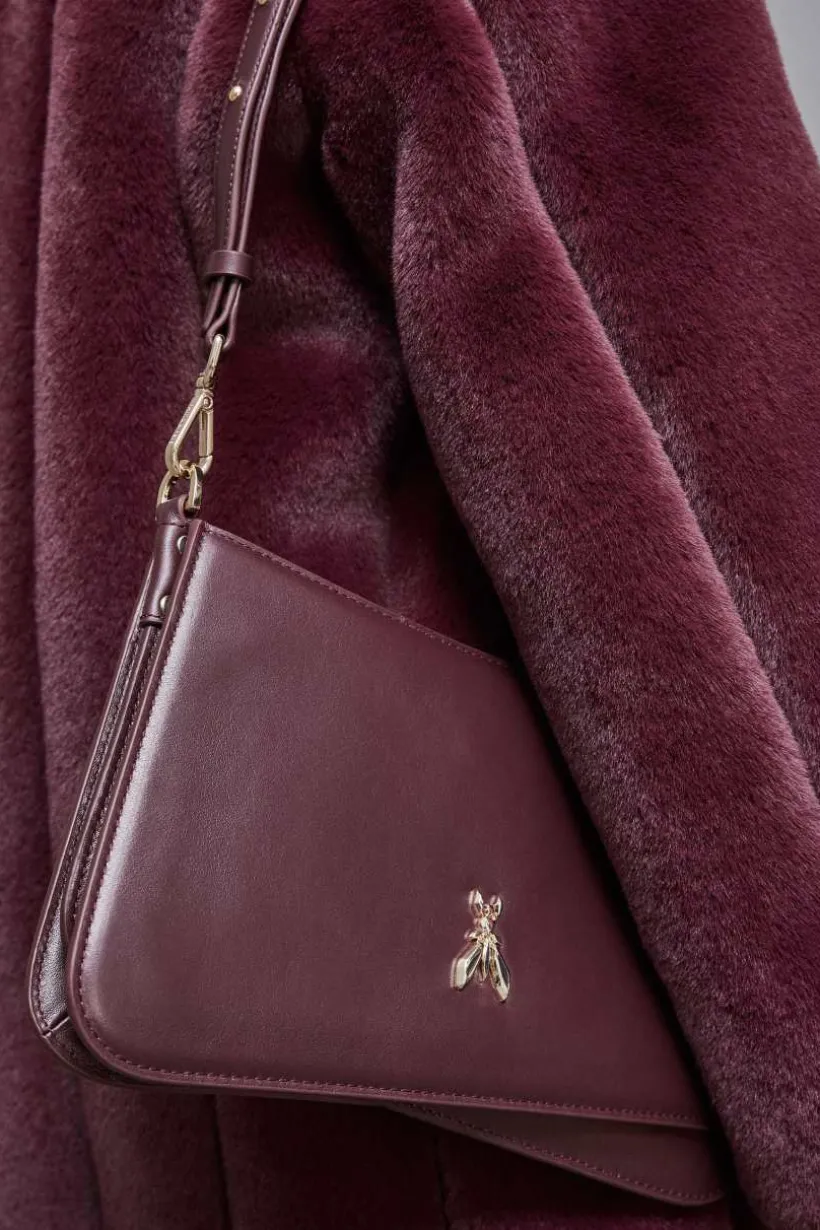 Borsa a tracolla con manici in pelle