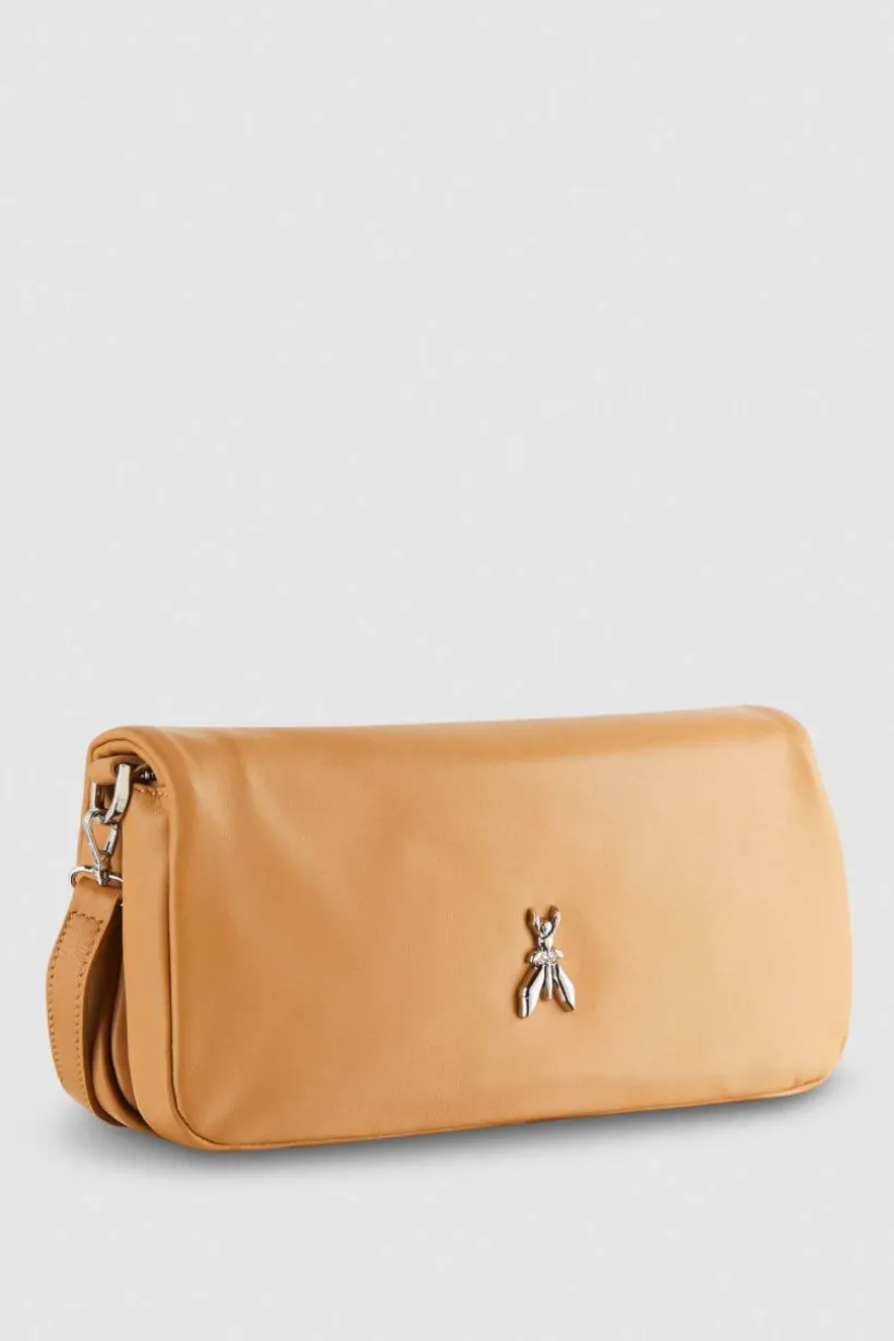 Borsa a tracolla con zip in pelle