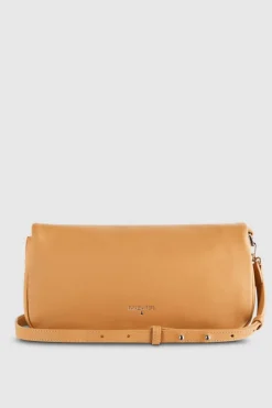 Borsa a tracolla con zip in pelle