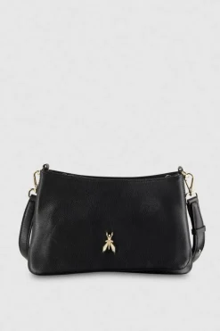 Borsa a tracolla con zip in pelle