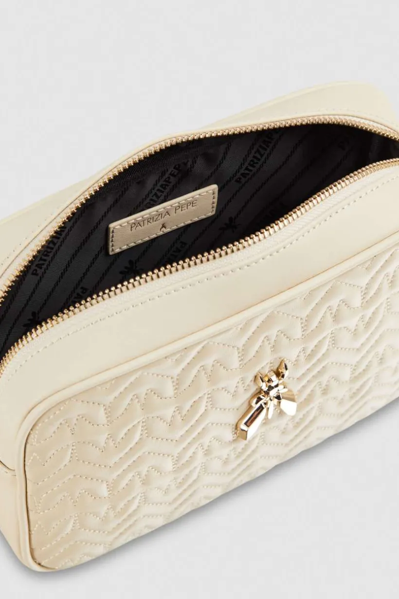 Borsa a tracolla in pelle trapuntata