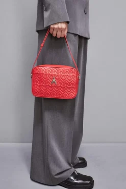 Borsa a tracolla in pelle trapuntata