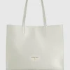 Borsa shopping in pelle martellata