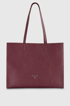 Borsa shopping in pelle martellata
