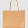 Borsa shopping in pelle martellata