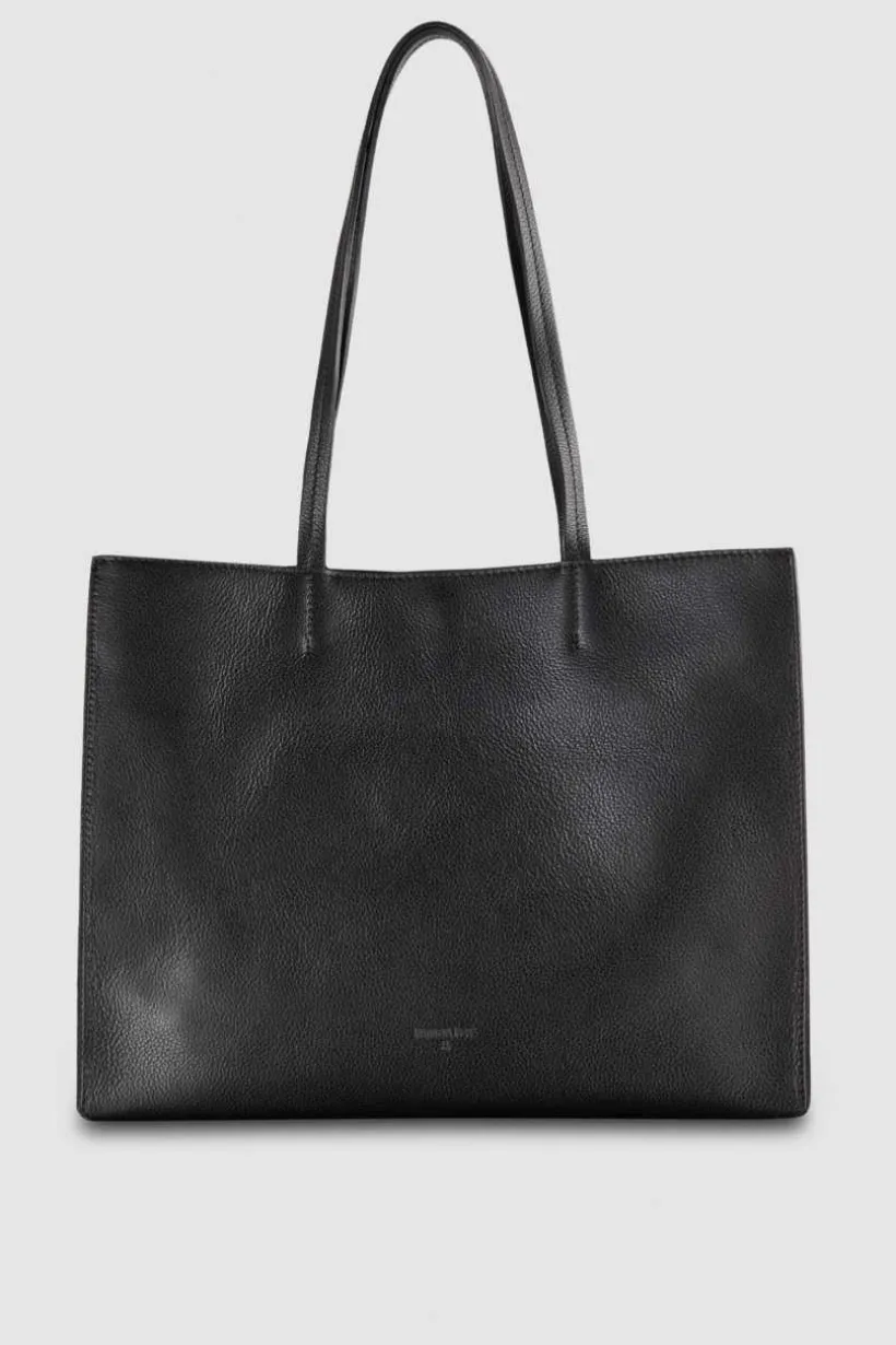 Borsa shopping in pelle martellata