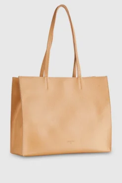 Borsa shopping in pelle martellata