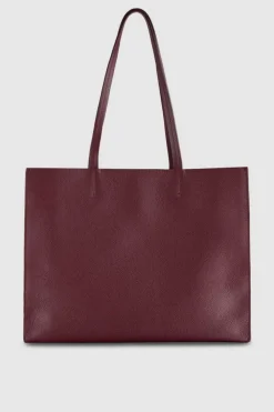 Borsa shopping in pelle martellata