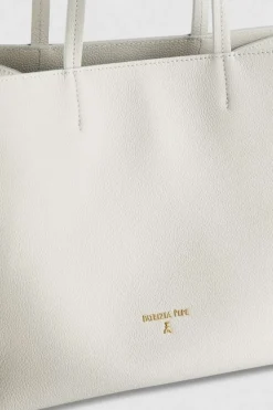 Borsa shopping in pelle martellata