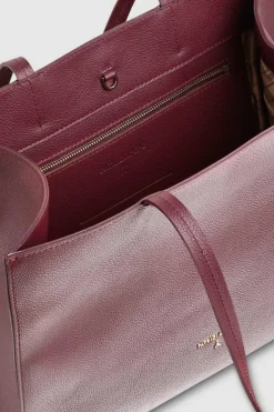 Borsa shopping in pelle martellata