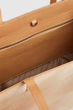 Borsa shopping in pelle martellata