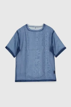 Boxy T-shirt manica corta con bordo taglio vivo