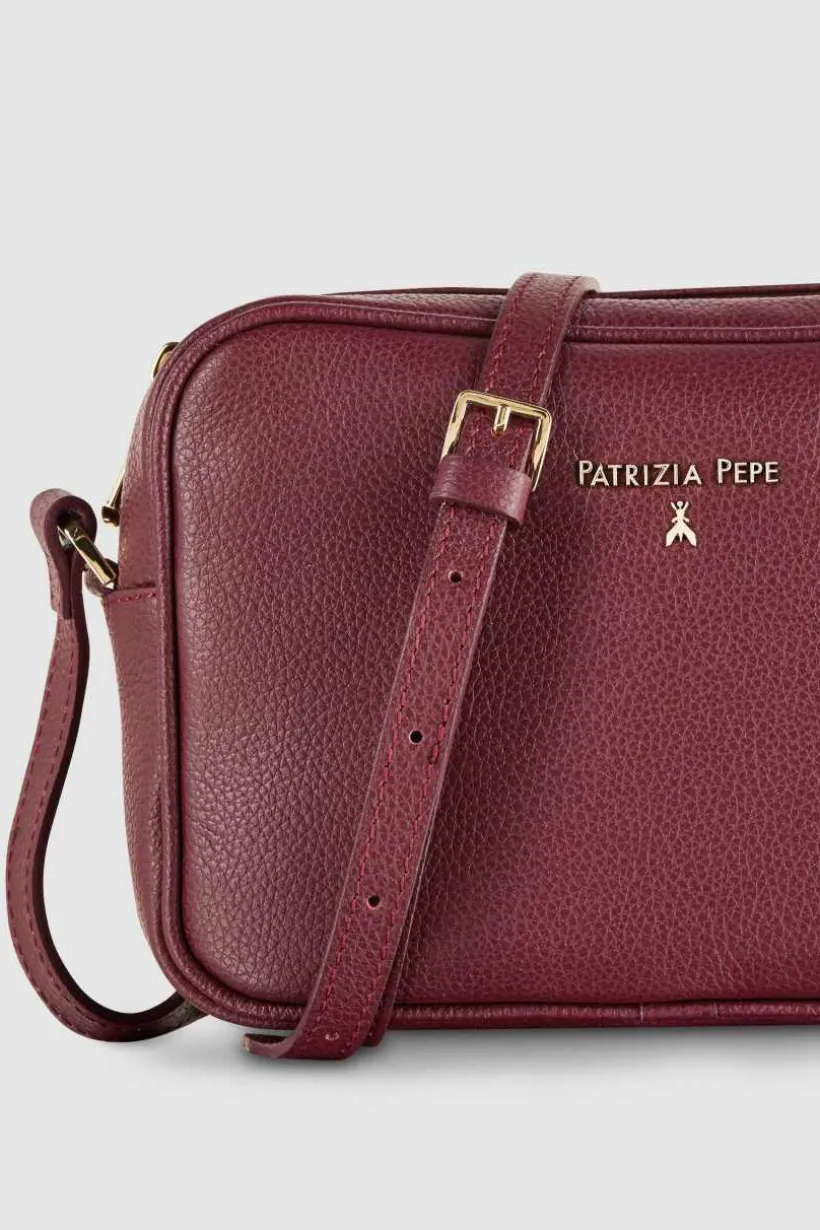Camera bag in pelle con tasca interna