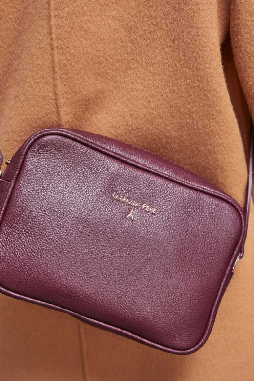 Camera bag in pelle con tasca interna