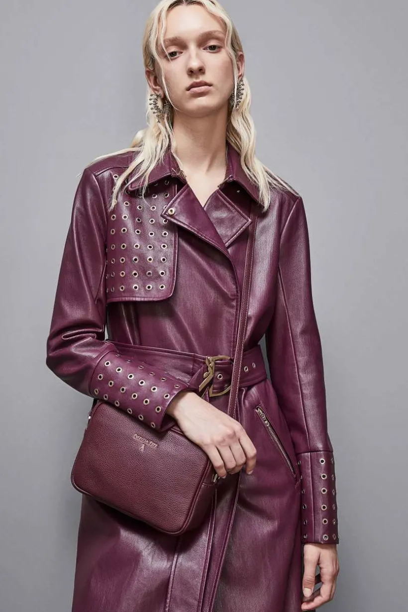 Camera bag in pelle con tasca interna