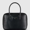 Camera case a tracolla con zip in pelle