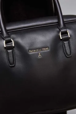Camera case a tracolla con zip in pelle
