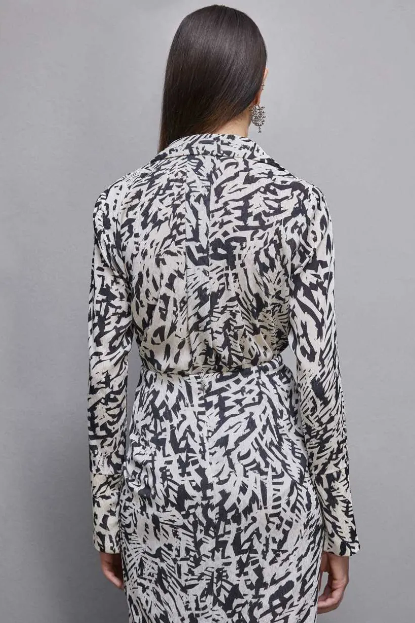 Camicia a maniche lunghe in georgette