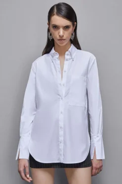 Camicia con taschino in cotone Essential
