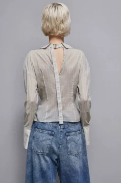 Camicia gessata in cotone