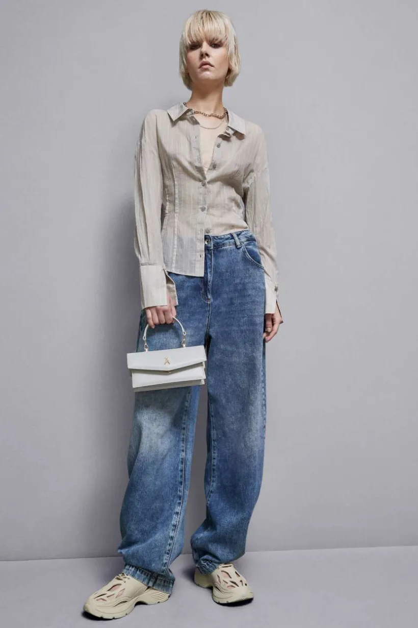 Camicia gessata in cotone