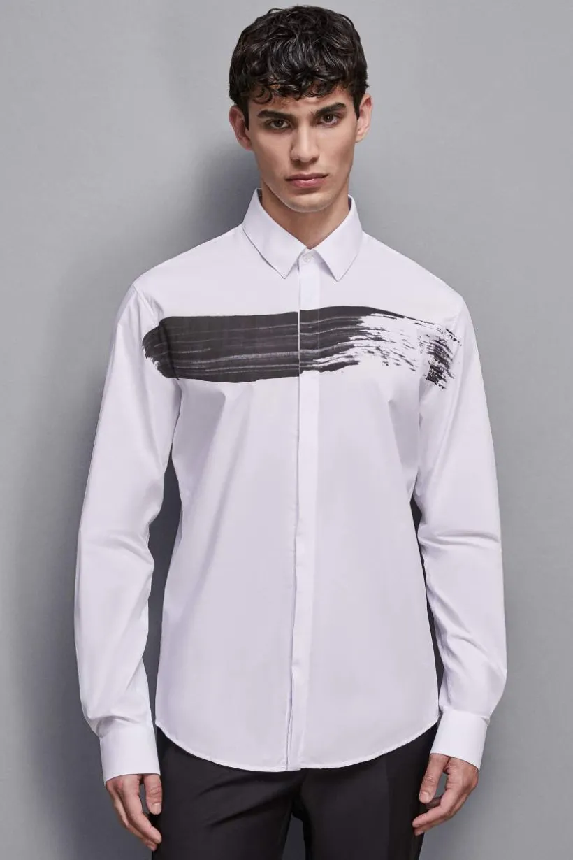 Camicia in cotone con stampa