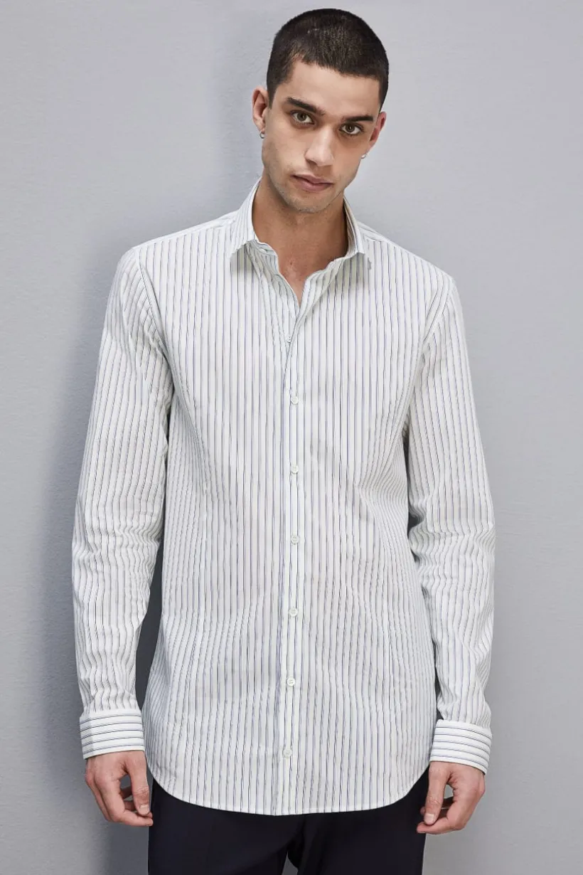 Camicia in cotone con stampa fantasia