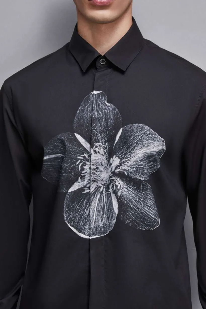 Camicia in cotone con stampa