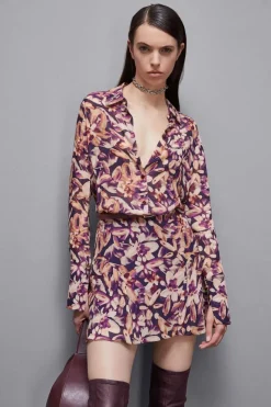 Camicia in georgette fantasia
