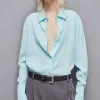Camicia in twill di viscosa Essential
