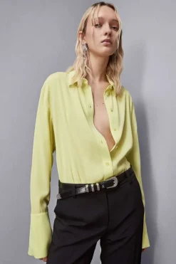 Camicia in twill di viscosa Essential