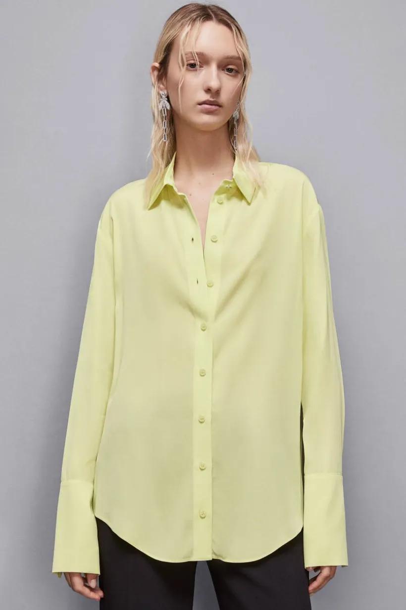 Camicia in twill di viscosa Essential