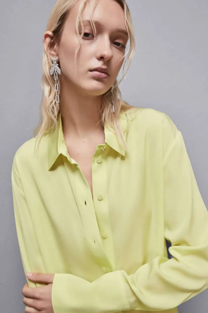 Camicia in twill di viscosa Essential