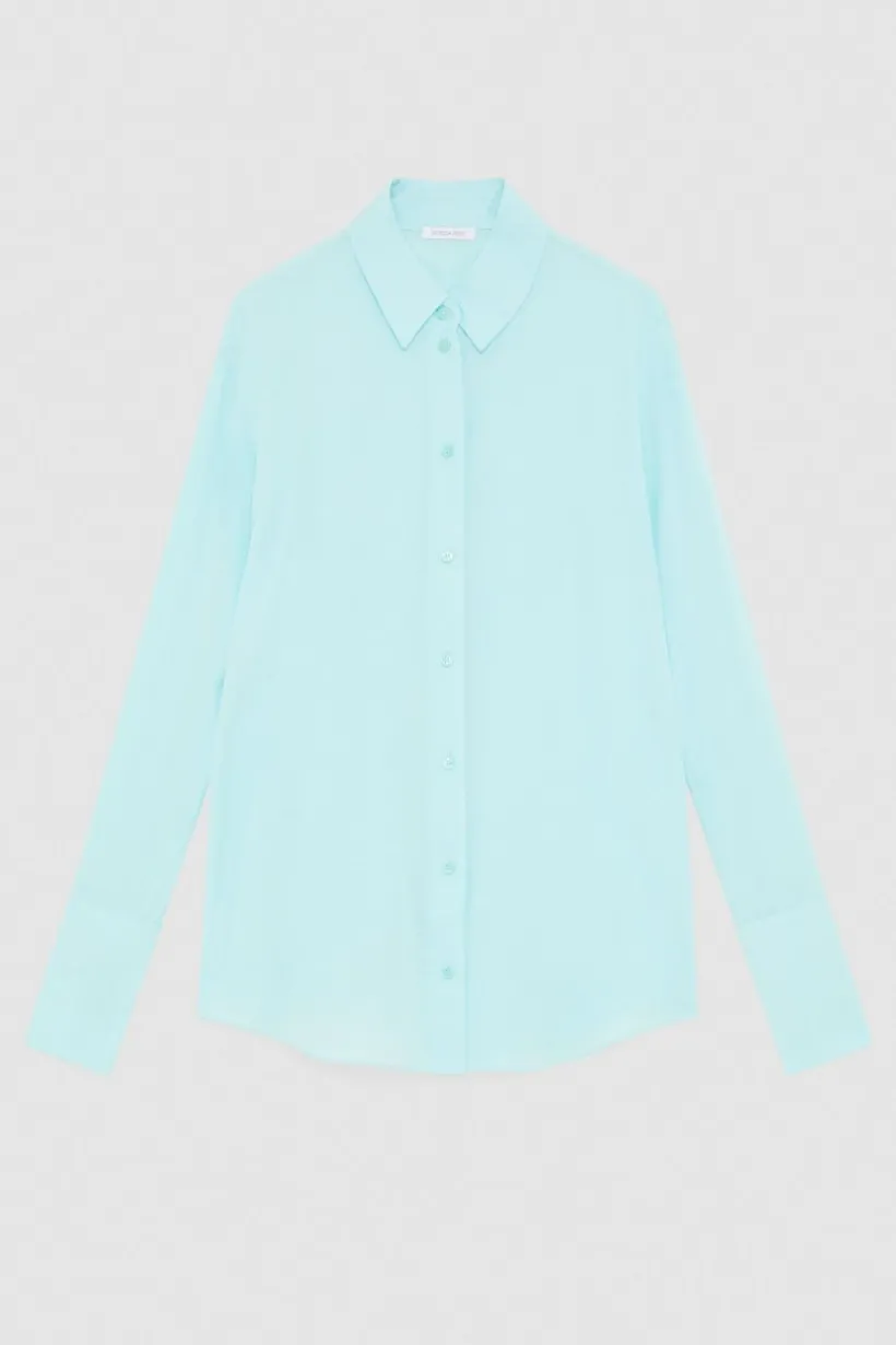 Camicia in twill di viscosa Essential