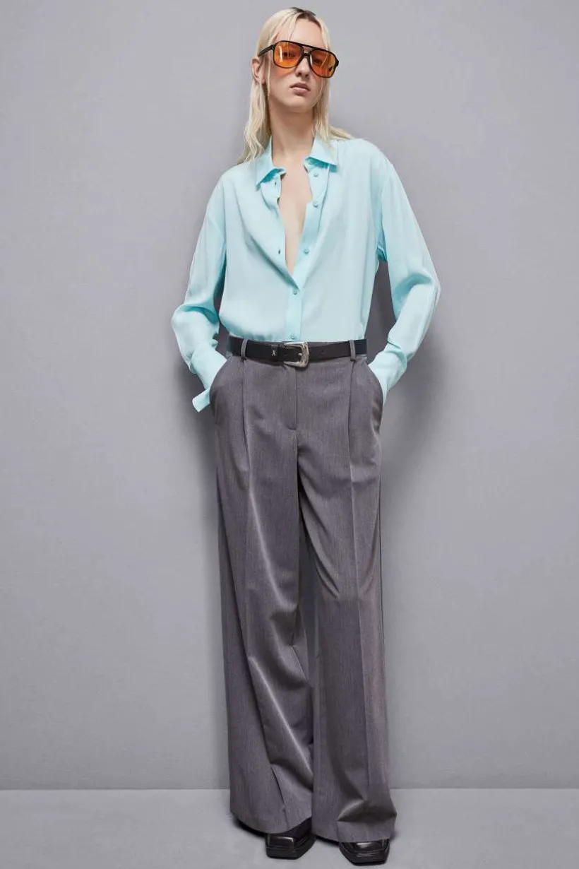 Camicia in twill di viscosa Essential